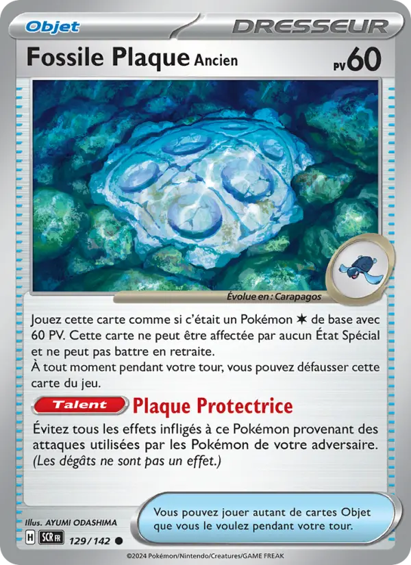 Carte Pokemon 129/142 Fossile Plaque Ancien | LorenZone