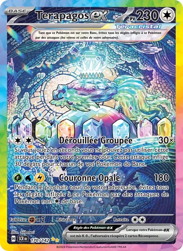 Carte Pokemon 170/142 Terapagos-ex Illustration Spéciale Rare | LorenZone