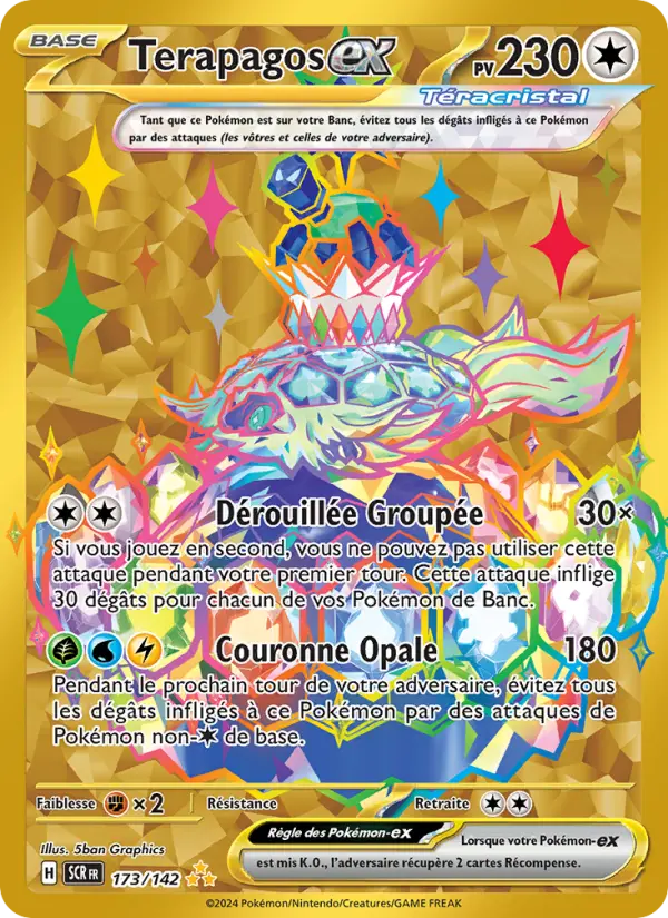 Carte Pokemon 173/142 Terapagos-ex Hyper Rare | LorenZone