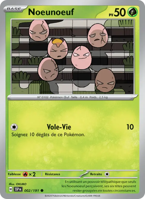 Carte Pokemon 002/191 Noeunoeuf Reverse | LorenZone