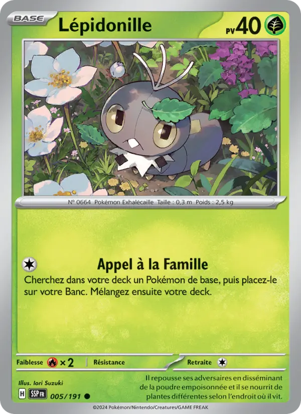 Carte Pokemon 005/191 Lépidonille Reverse | LorenZone