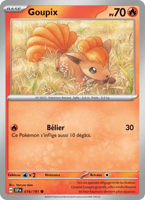Carte Pokemon 016/191 Goupix Reverse | LorenZone