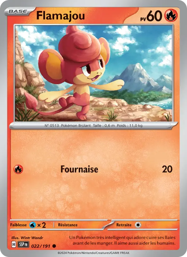 Carte Pokemon 022/191 Flamajou Reverse | LorenZone