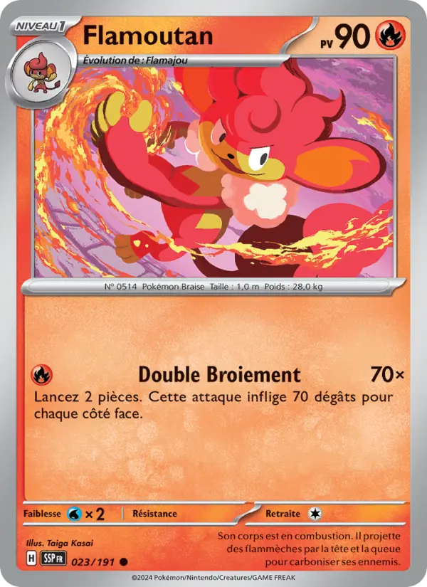 Carte Pokemon 023/191 Flamoutan Reverse | LorenZone