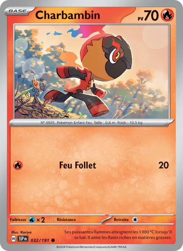 Carte Pokemon 032/191 Charbambin Reverse | LorenZone