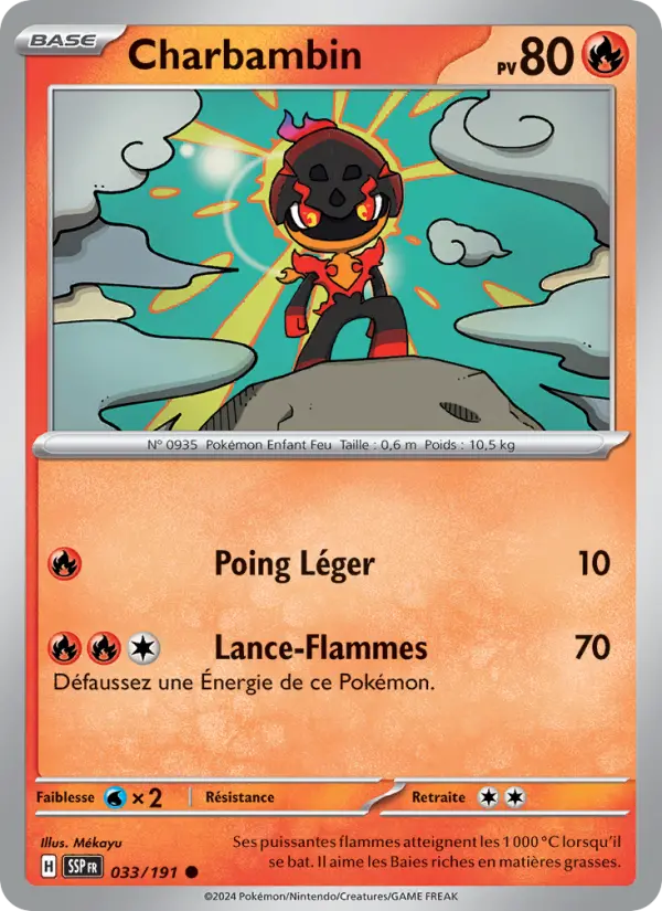 Carte Pokemon 033/191 Charbambin Reverse | LorenZone