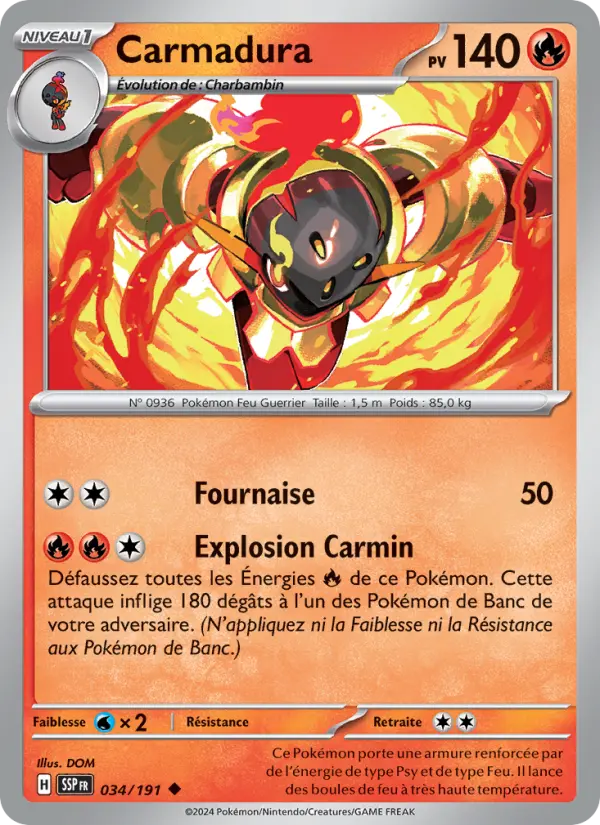 Carte Pokemon 034/191 Carmadura Reverse | LorenZone