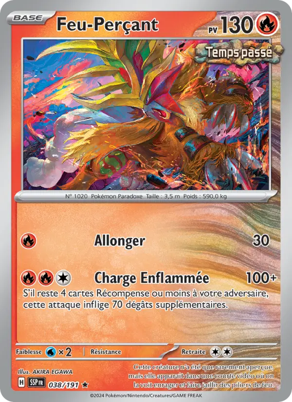 Carte Pokemon 038/191 Feu-Perçant Reverse | LorenZone