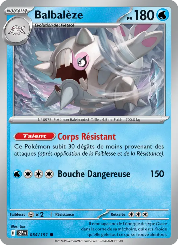 Carte Pokemon 054/191 Balbalèze Reverse | LorenZone