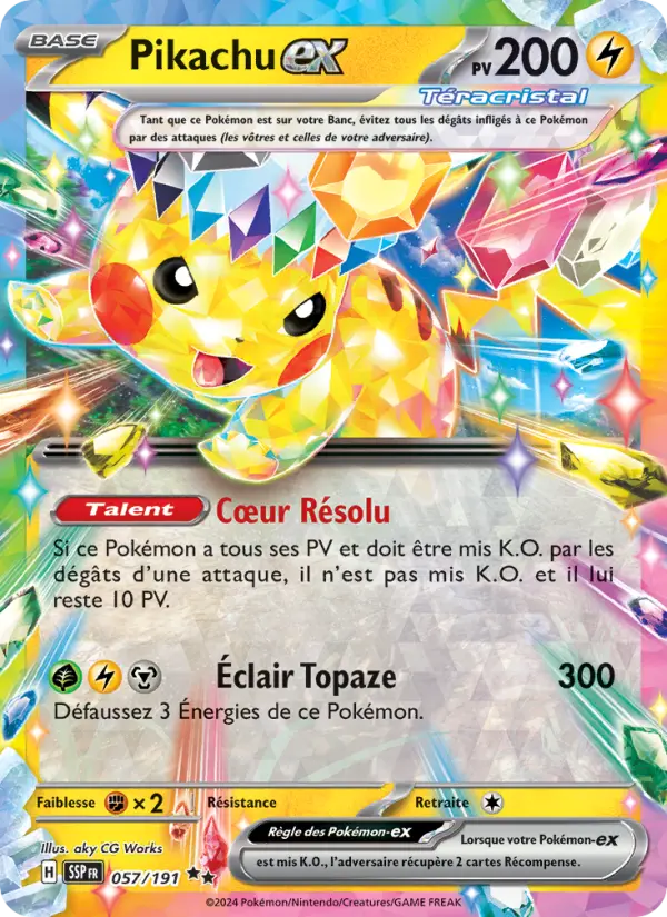 Carte Pokemon 057/191 Pikachu-ex Holo | LorenZone