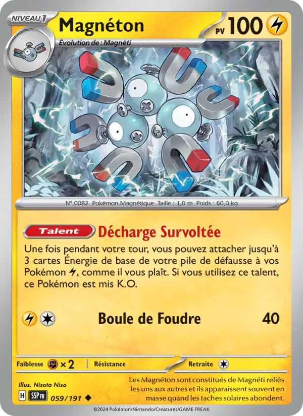 Carte Pokemon 059/191 Magnéton Reverse | LorenZone