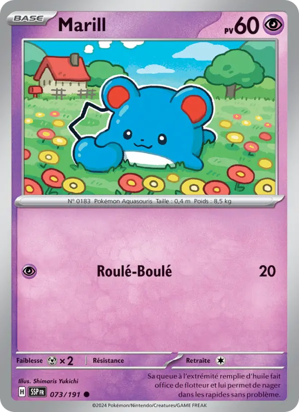 Carte Pokemon 073/191 Marill Reverse | LorenZone