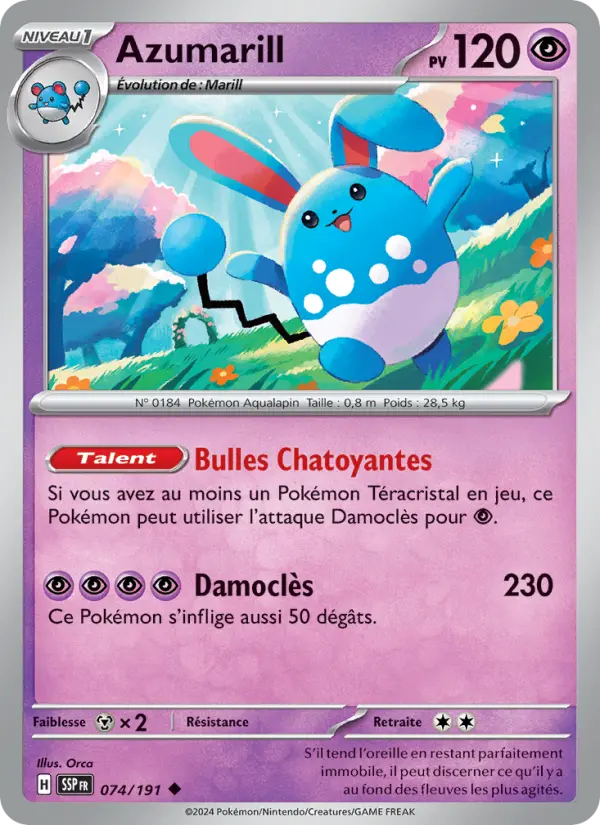 Carte Pokemon 074/191 Azumarill Reverse | LorenZone