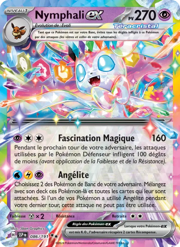 Carte Pokemon 086/191 Nymphali-ex Holo | LorenZone