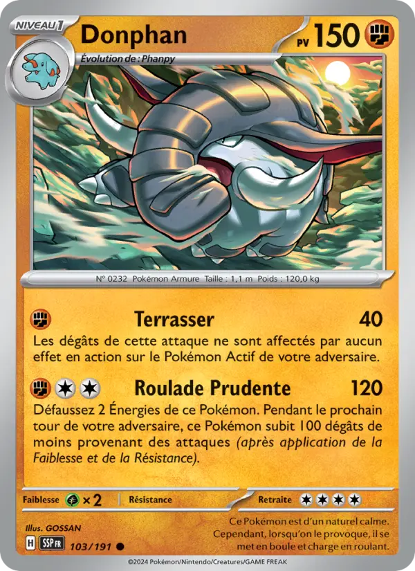 Carte Pokemon 103/191 Donphan Reverse | LorenZone