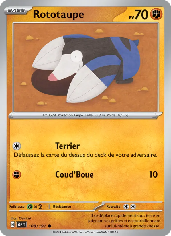 Carte Pokemon 108/191 Rototaupe Reverse | LorenZone