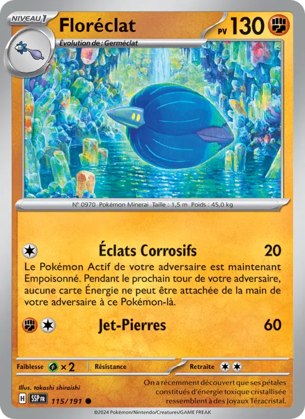 Carte Pokemon 115/191 Floréclat Reverse | LorenZone