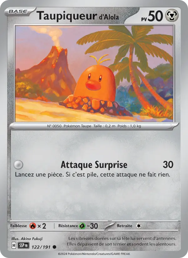 Carte Pokemon 122/191 Taupiqueur d'Alola Reverse | LorenZone