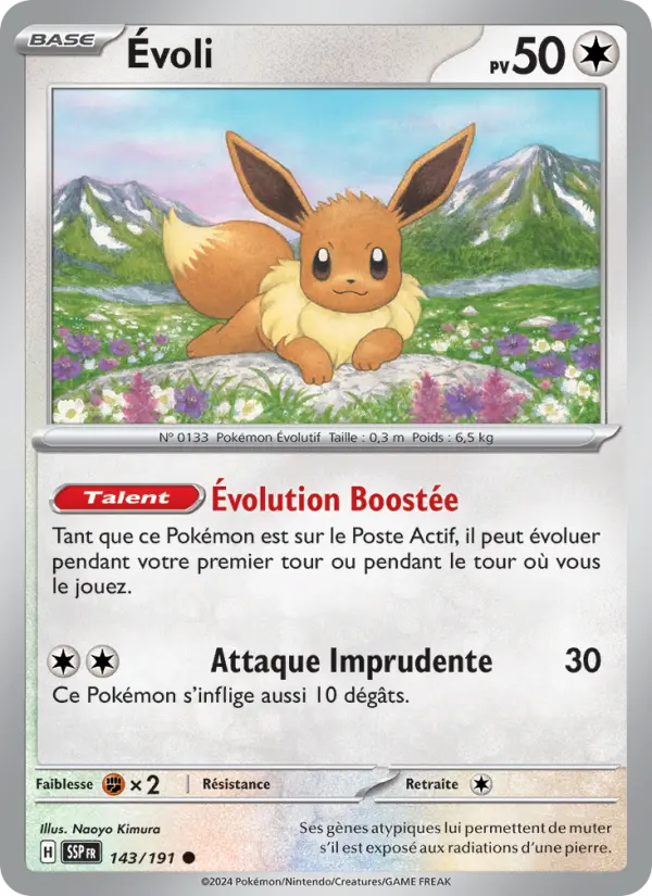 Carte Pokemon 143/191 Évoli Reverse | LorenZone
