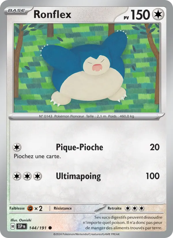 Carte Pokemon 144/191 Ronflex Reverse | LorenZone