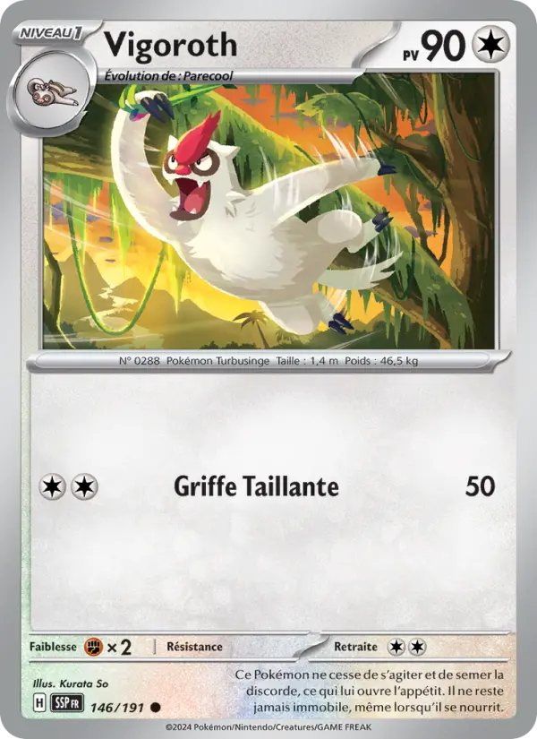 Carte Pokemon 146/191 Vigoroth Reverse | LorenZone