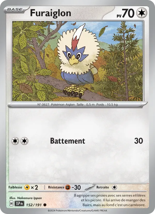 Carte Pokemon 152/191 Furaiglon Reverse | LorenZone