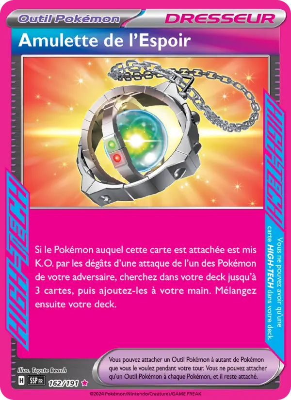 Carte Pokemon 162/191 Amulette de l'Espoir Holo | LorenZone