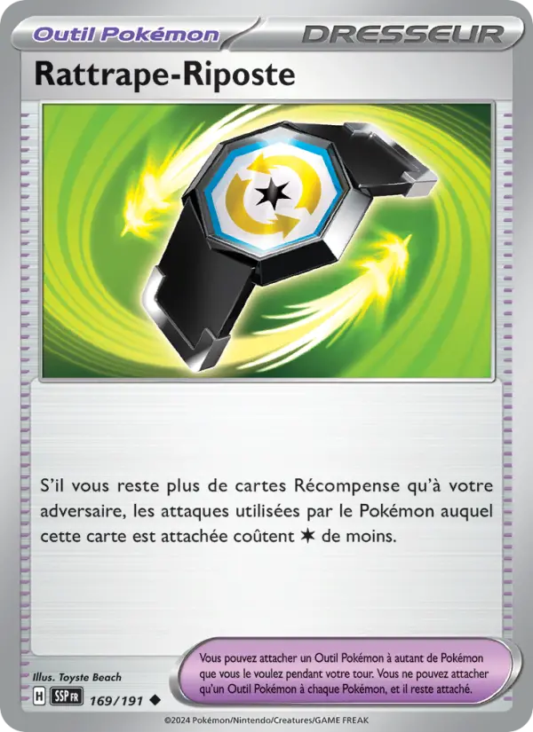 Carte Pokemon 169/191 Rattrape-Riposte Reverse | LorenZone