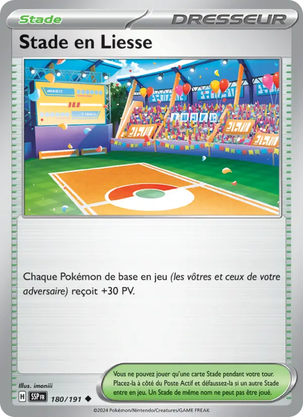 Carte Pokemon 180/191 Stade en Liesse Reverse | LorenZone