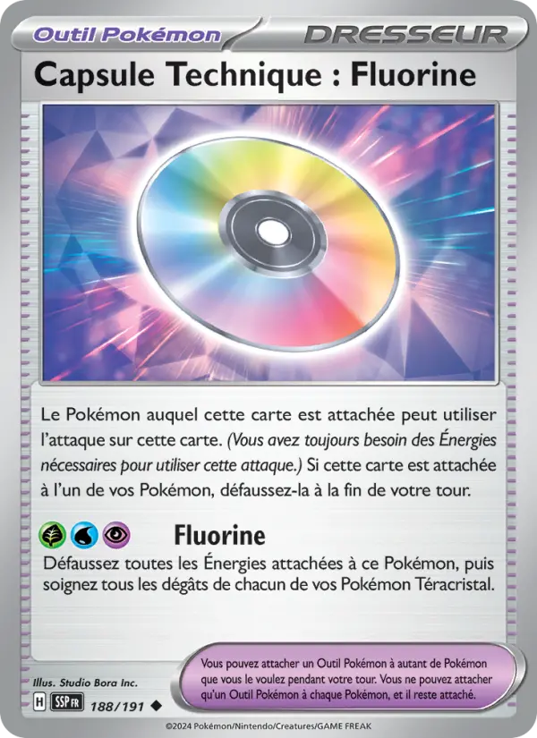 Carte Pokemon 188/191 Capsule Technique : Fluorine Reverse | LorenZone