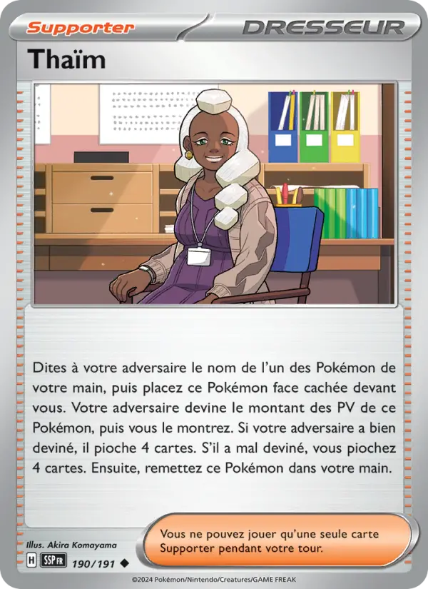 Carte Pokemon 190/191 Thaïm Reverse | LorenZone