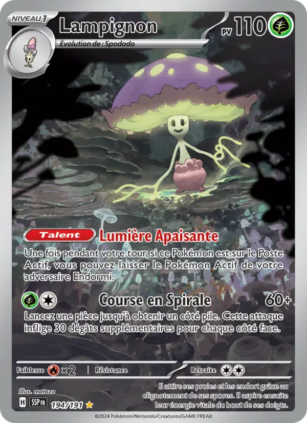 Carte Pokemon 194/191 Lampignon Illustration Rare | LorenZone