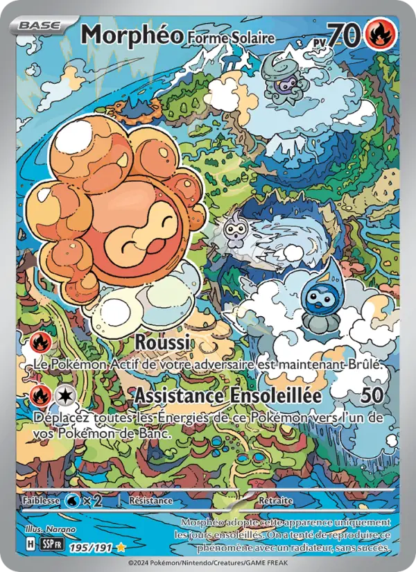 Carte Pokemon 195/191 Morphéo Forme Solaire Illustration Rare | LorenZone