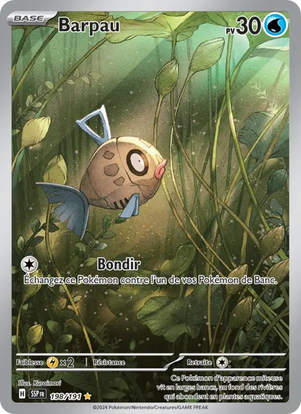 Carte Pokemon 198/191 Barpau Illustration Rare | LorenZone