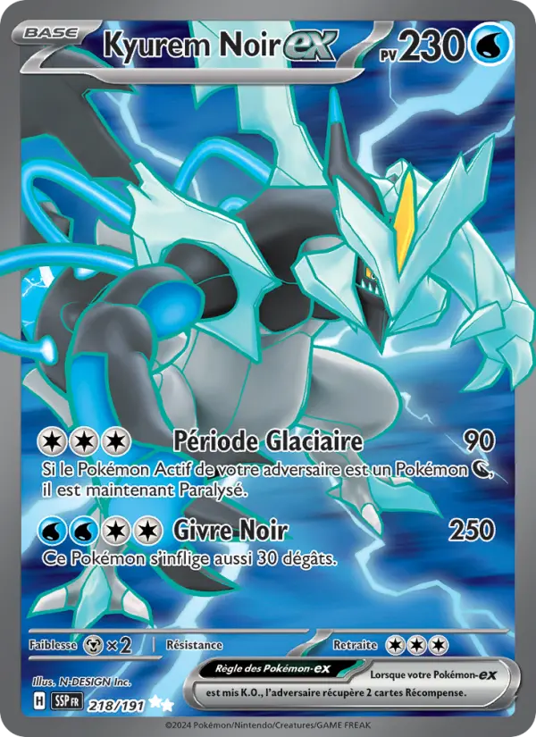 Carte Pokemon 218/191 Kyurem Noir-ex Holo | LorenZone