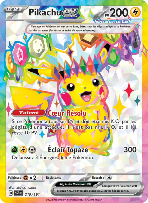 Carte Pokemon 219/191 Pikachu-ex Holo | LorenZone