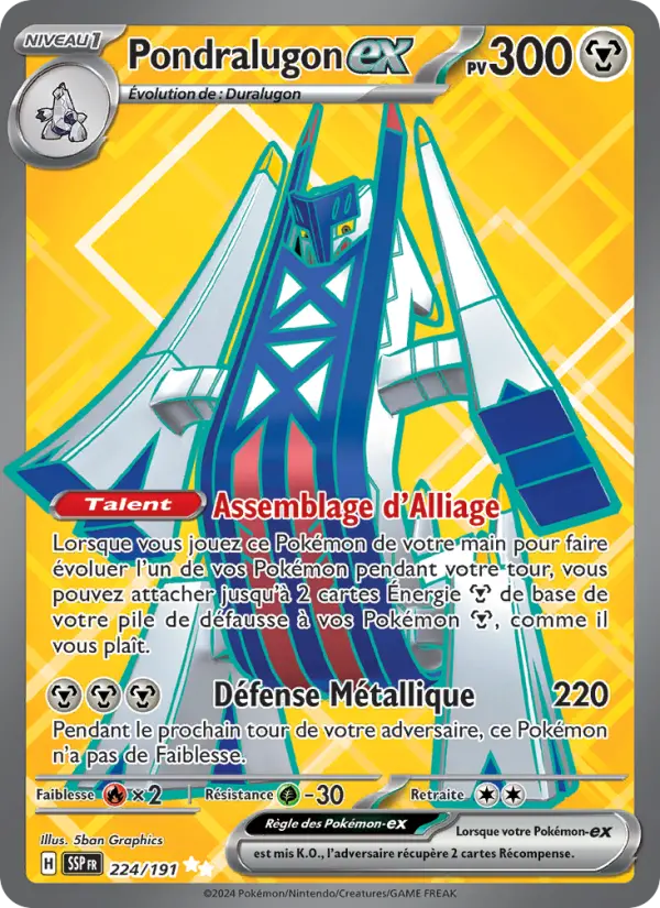 Carte Pokemon 224/191 Pondralugon-ex Holo | LorenZone