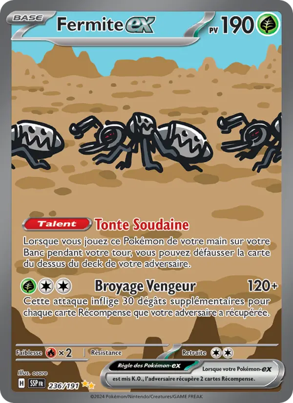 Carte Pokemon 236/191 Fermite-ex Illustration Spéciale Rare | LorenZone