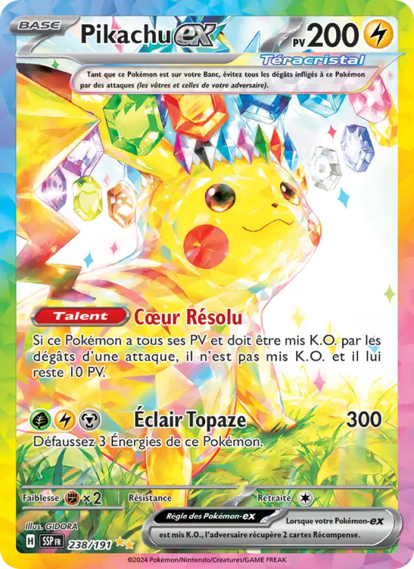 Carte Pokemon 238/191 Pikachu-ex Illustration Spéciale Rare | LorenZone