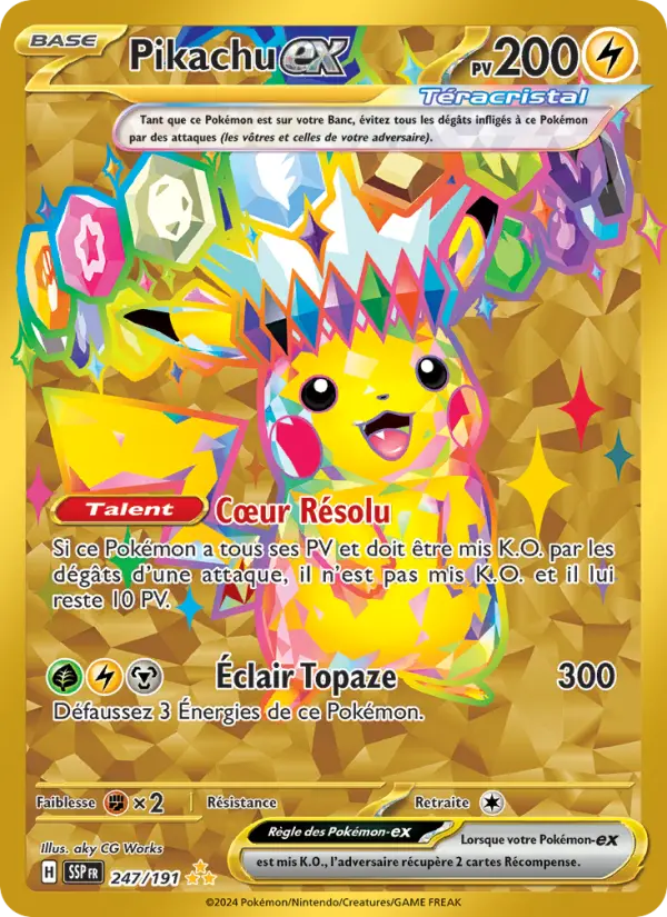 Carte Pokemon 247/191 Pikachu-ex Hyper Rare | LorenZone