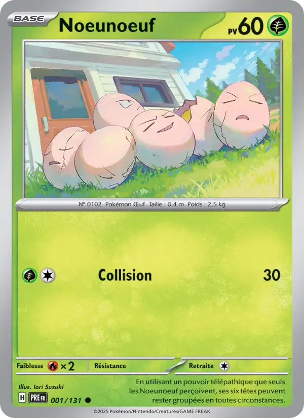 Carte Pokemon 001/131 Noeunoeuf | LorenZone
