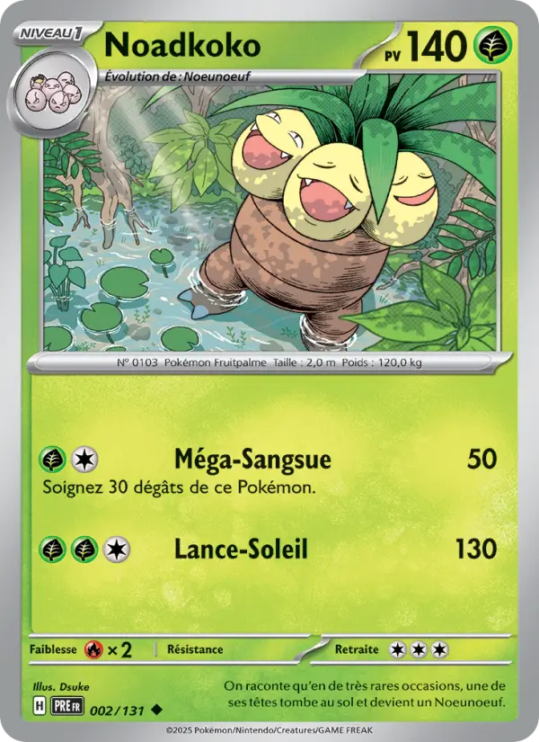 Carte Pokemon 002/131 Noadkoko | LorenZone