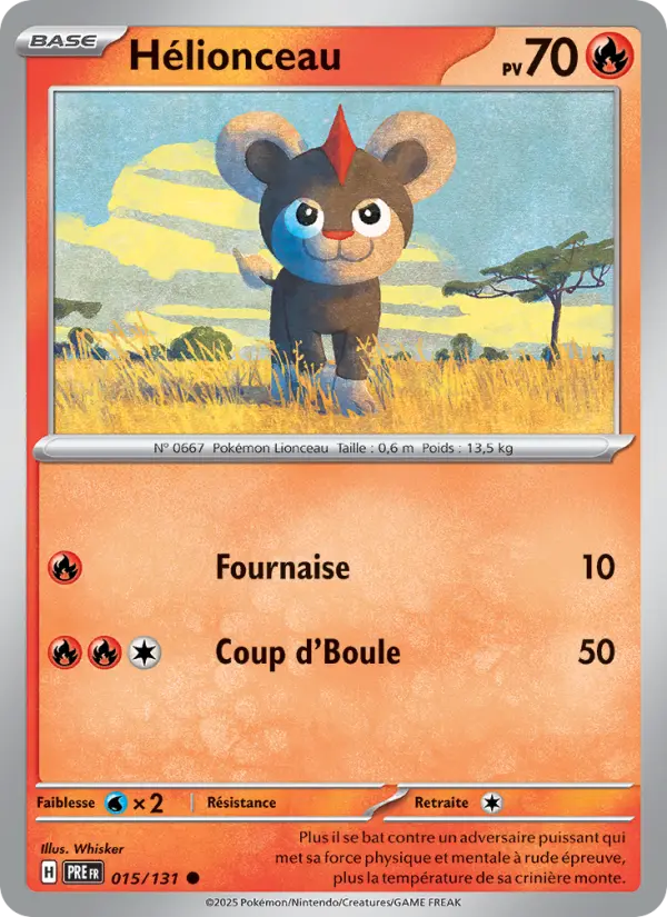 Carte Pokemon 015/131 Hélionceau | LorenZone