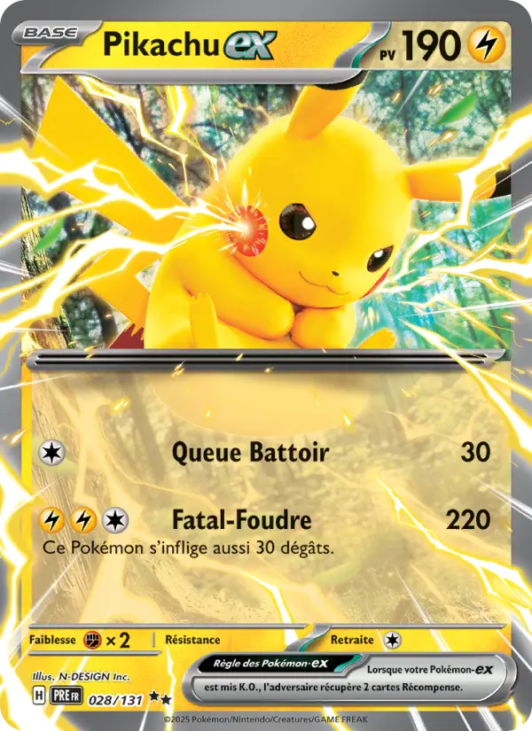 Carte Pokemon 028/131 Pikachu-ex Holo | LorenZone