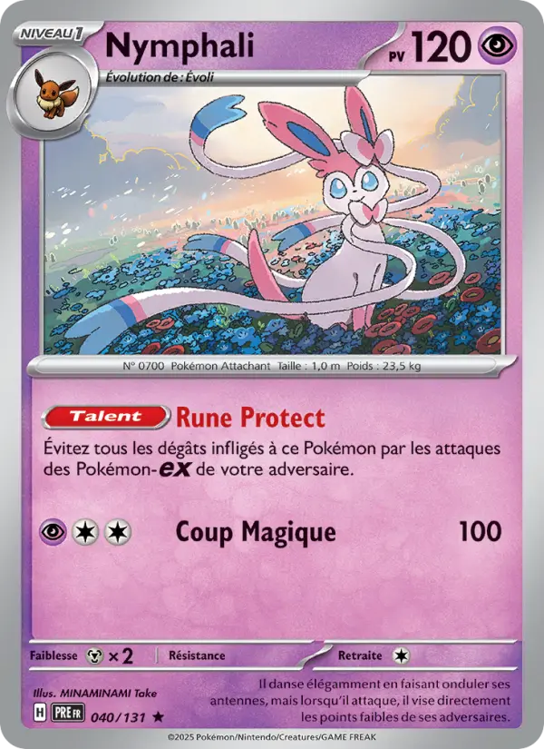 Carte Pokemon 040/131 Nymphali Holo | LorenZone
