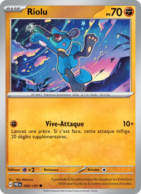 Carte Pokemon 050/131 Riolu | LorenZone