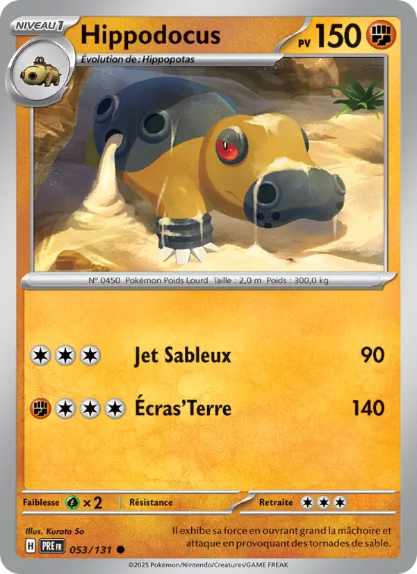 Carte Pokemon 053/131 Hippodocus | LorenZone