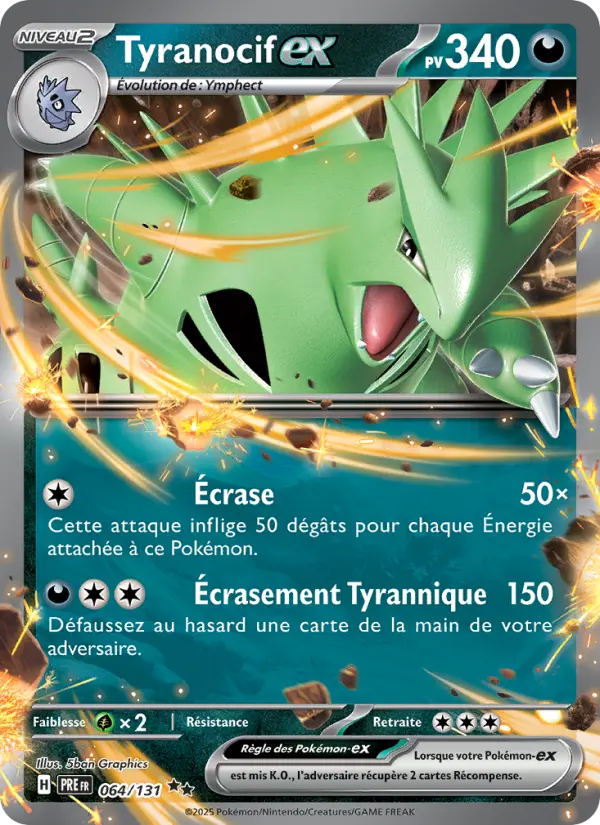 Carte Pokemon 064/131 Tyranocif-ex Holo | LorenZone