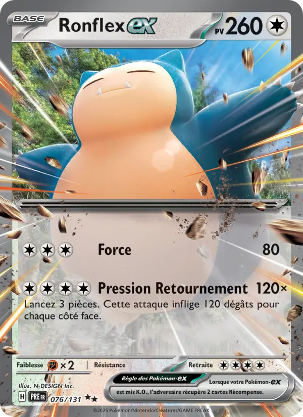 Carte Pokemon 076/131 Ronflex-ex Holo | LorenZone