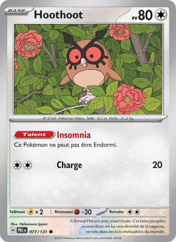 Carte Pokemon 077/131 Hoothoot | LorenZone